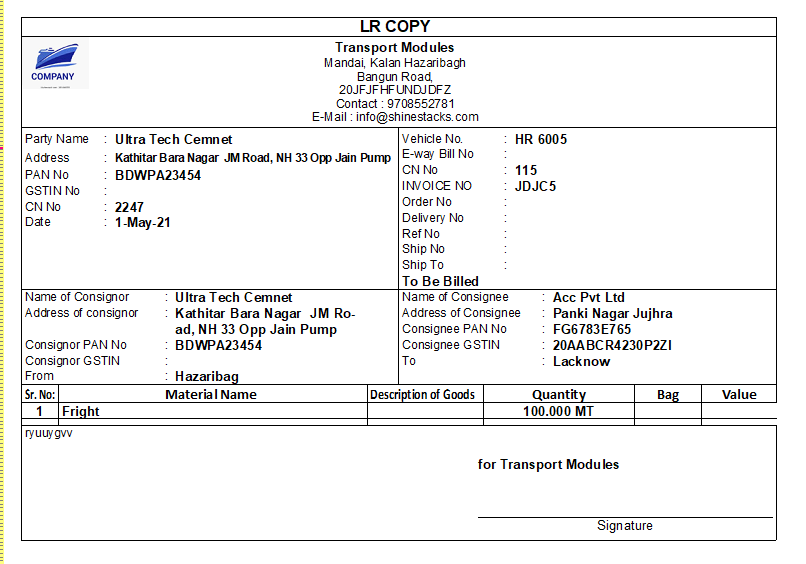 Tally Transport Modules